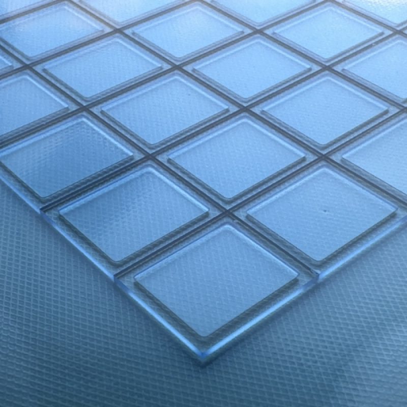 Grooved Glass Cover Plate for Perovskite Solar Cells, Protective Glass Cover for Perovskite Photovoltaic Cells